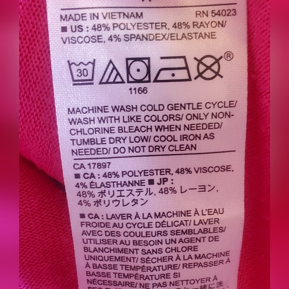 💚5/$25 Banana Republic Pink Women's Knit Tee Top Size XS - Picture 6 of 7